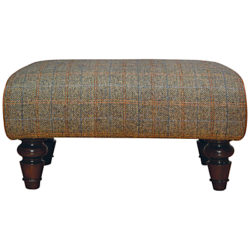 Tetrad Harris Tweed Lewis Footstool, Bracken/Tan